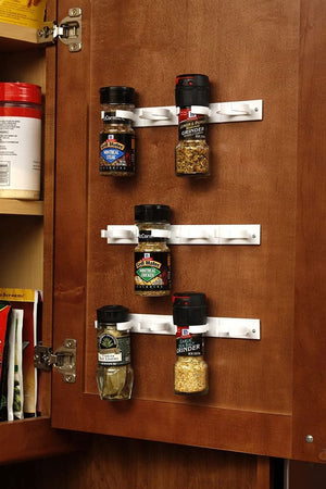 Set of 3 Spice Gripper Clip Strips for Plastic Jars Holds 12 Jars