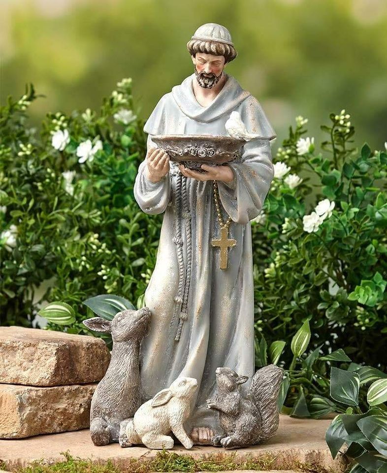 St. francis or mary garden statues.
