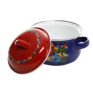 The Pioneer Woman Dazzling Dahlias 1-Quart Mini Dutch Oven, Set of 2