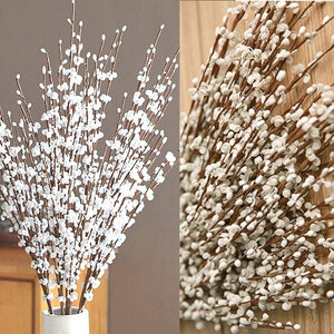 5 Pcs 30" Long Jasmine Artificial Flowers Faux Berries Fake Flower White