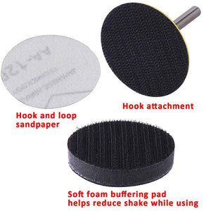 130 pcs 2 Inches Sanding Discs Pad Kit for Drill Grinder Rotary Tools 80-3000 Grit Sandpapers