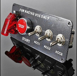 Ignition Switch Panel For Racing Car with Engine Start Push Button LED Toggle 12V BRAND NEW!