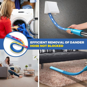 💯NEW❗ Dryer Vent Cleaner Kit Vacuum Hose Attachment Brush Lint Remover Blue