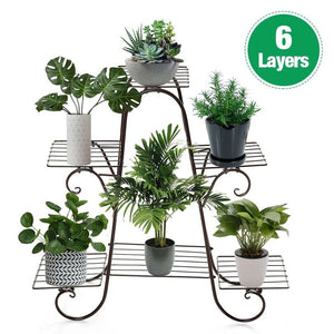 6 Tiers !!Plant Stand!! Flower Pot Display Holder Shelf Home Garden