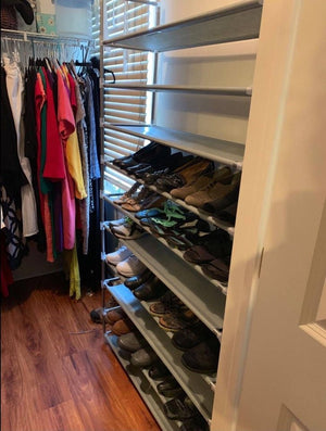 💯New🔥 - 50 Pair Shoe Rack Organizer Storage Shoes Shelves 10 Tier Standing