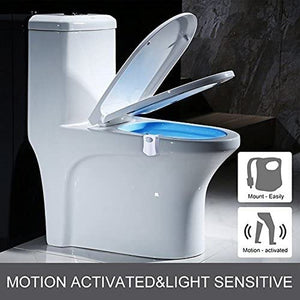 Motion Activated Toilet Bowl Night Light Color Lamp 8 Color Changing LED Lights BRAND NEW