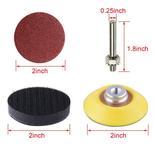 130 pcs 2 Inches Sanding Discs Pad Kit for Drill Grinder Rotary Tools 80-3000 Grit Sandpapers