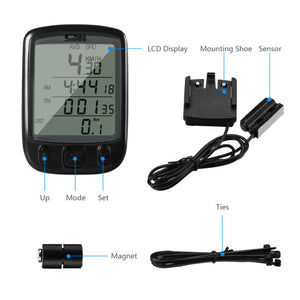 Waterproof LCD Digital Computer Bicycle Bike Backlight Speedometer Odometer NEW