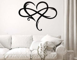 Infinity Heart Wooden Sign, Unique Infinity Heart Wall Decor Love Sign Art
