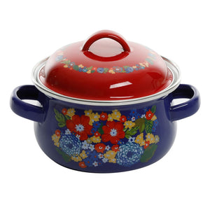 The Pioneer Woman Dazzling Dahlias 1-Quart Mini Dutch Oven, Set of 2