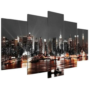 5 Pieces Modern Wall Art Painting Landscape Canvas Decoration