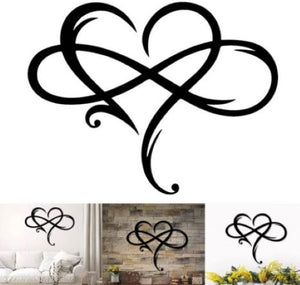 Infinity Heart Wooden Sign, Unique Infinity Heart Wall Decor Love Sign Art