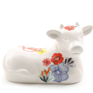 The Pioneer Woman Flea Market Decorated 6.5" Cow Butter Dish