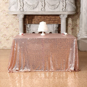 50 "x 50" Square Sequin Tablecloth (Rose Gold)
