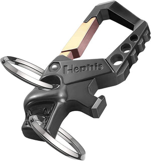 Hephis Heavy Duty Key Chain Bottle Opener,Carabiner Car Key Chains for Men and Women