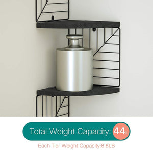 ✨NEW✨5 Tier Rustic Wood Floating Corner Shelf Wall Mount