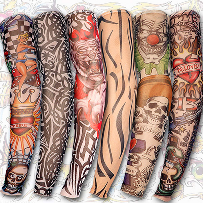 Temporary Tattoo Sleeves, Set Arts Temporary Fake Slip On Tattoo Arm Sleeves Kit (6 PACK)