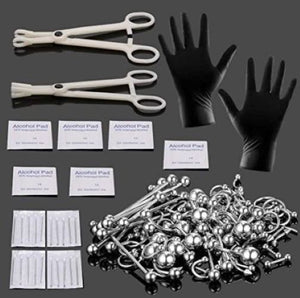 140 PCS Piercing Kit Stainless Steel14G 16G