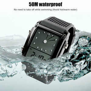 Men's Digital Army Military Sport Quartz Analog Chrono Waterproof Watch US