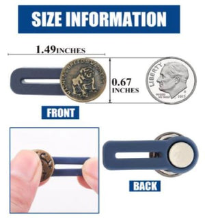 6 Pack Button Extender for Men and Women Pants | Jeans Waist Extender Button Metal Pants