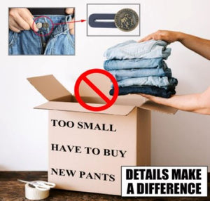 6 Pack Button Extender for Men and Women Pants | Jeans Waist Extender Button Metal Pants