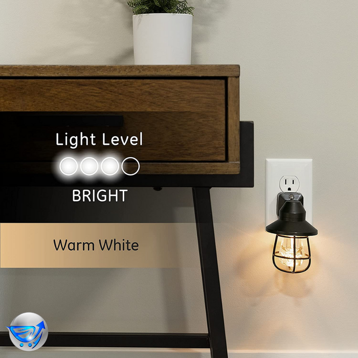 2 Pack LED Vintage Night Light for Home Decor