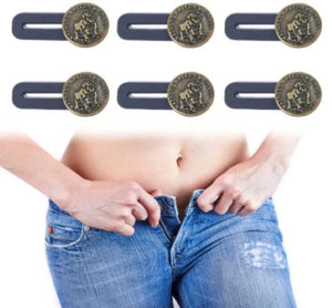 6 Pack Button Extender for Men and Women Pants | Jeans Waist Extender Button Metal Pants