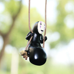 Spirited Away No Face Man Car Ornament Swing Anime Hanging Pendant Mini