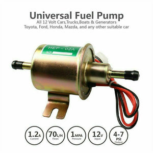 Electric Fuel Pump 12v Universal Inline Fuel Pump Low Pressure 3-7 PSI Gas Diesel Transfer Fuel