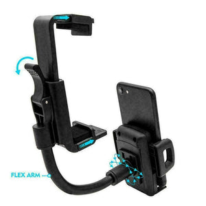 Universal 360° Car Rearview Mirror Mount Stand Holder Cradle For Cell Phone GPS