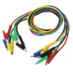 5 Pcs Dual Ended Crocodile Alligator Clips, 15A Test Lead Wire Cable with Insulators Clips