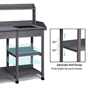 ⚡️NEW 📣 Outdoor Potting Bench Table Potters Benches Garden #13170 🌷