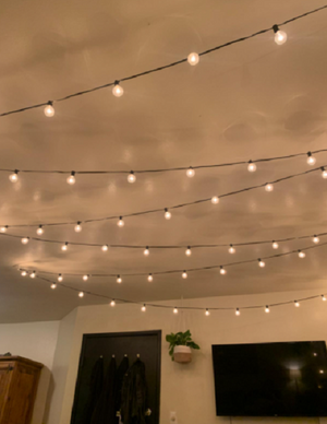 25Ft Outdoor String Globe Patio Lights Waterproof for Backyard Porch Balcony Party