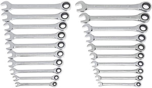 20 Piece SAE/Metric Ratcheting Combination Wrench Set - 35720A-02
