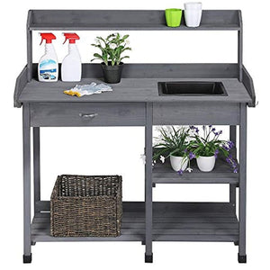 ⚡️NEW 📣 Outdoor Potting Bench Table Potters Benches Garden #13170 🌷