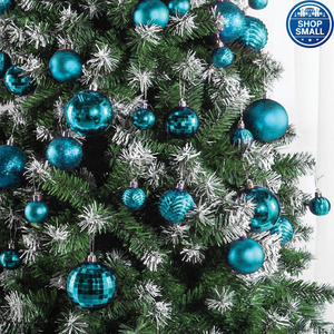 36 Pieces Blue Christmas Ball Ornaments for Christmas Decorations