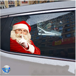 3D Santa Claus Car Window Glass Decal Decoration