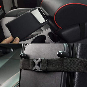Car Armrest Cushion Memory Foam Car Pad Auto Center Console Armrest Pillow storage bag (Black)