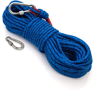Strong Magnet Fishing Rope Carabiner, Camping Rope - Heavy Duty 1200 lb Strength All Purp...