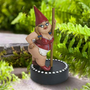 Garden Pole Dancing Dancer Gnome Resin Gnome Statue Indoor Outdoor Decor Gifts