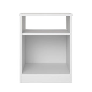 Classic Open Shelf Nightstand, White