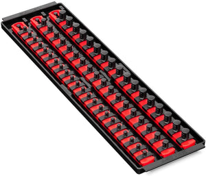 ♦ TRENDING ITEM!! 3-Rail Multi-Drive Socket Organizer, 18-inch Red ♦