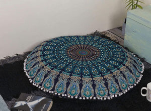 Large Hippie Mandala Floor Pillow Cover ( 32 Inches)