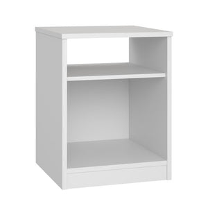 Classic Open Shelf Nightstand, White