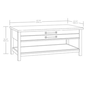 Cute Farmhouse LiftTop Coffee Table With Hidden Storage And Bottom Shelf, Large Bottom Shelf, NEW