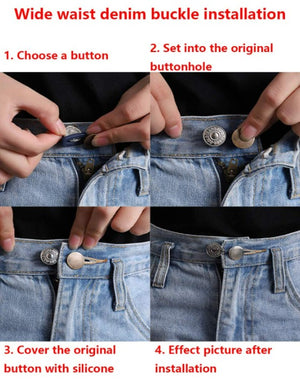 8pcs Pants Extender Button, Pants Waist Silicone Extender Button for Men and Women