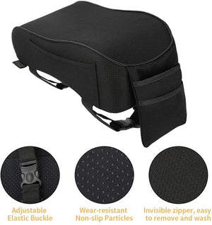 Car Armrest Cushion LINGSFIRE Car Center Console Armrest Cover Memory Foam Car Middle Console Cover Soft Breathable Car Armrest Cushion Pad with Phone