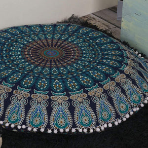 Large Hippie Mandala Floor Pillow Cover ( 32 Inches)