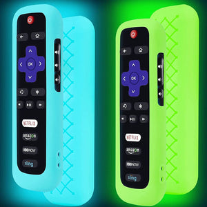 2 Pcs Glow in The Dark Remote Case for Roku Smart TV