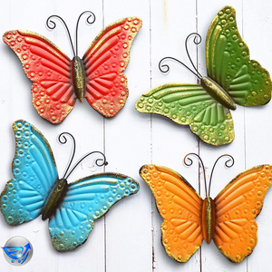 5 Metal Butterfly Wall Art Decor Set of 4